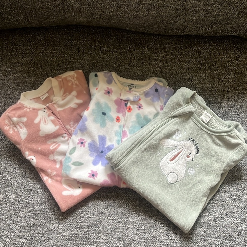 3 pajama onesies